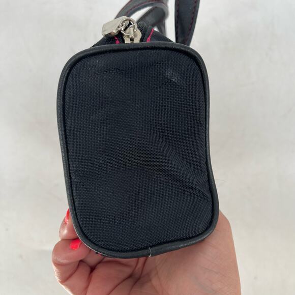 Tommy Hilfiger Vintage Mini Duffle Bag Purse Black Pink - Picture 5 of 10